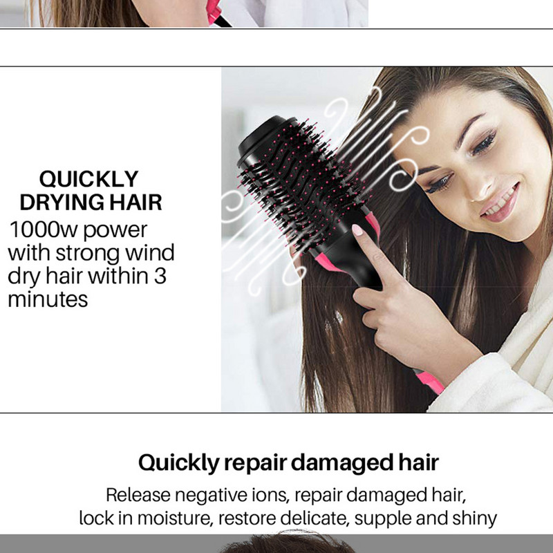 3 viename karšto oro šepetys Vienpakopis plaukų džiovintuvas ir apimtį didinantis plaukų džiovintuvas plaukų džiovintuvo šepetys Profesionalus šepetys Plaukų džiovintuvų džiovintuvų šepetys
