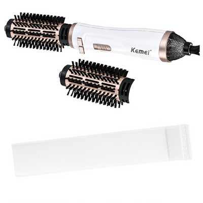 Kemei 2in1 Hot Air Brush Styler Dryer, Rotary Hair Dryer Brush for Salon at Home, 2-in-1 Ηλεκτρική περιστρεφόμενη χτένα για μπούκλες μαλλιών