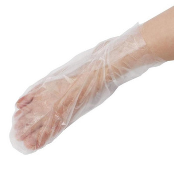 100 τμχ Πλαστικά καλύμματα ποδιών μιας χρήσης Διαφανές κάλυμμα παπουτσιών Παραφίνη Bath Wax SPA Therapy Bags Liner Booties