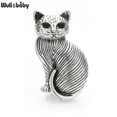 Wuli ja beebi Vintage armas kass Prossid Naised Lemmikloomad Loomapidu Juhuslik kontoris Prossinõelad Kingitused