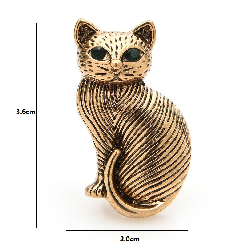 Wuli ja beebi Vintage armas kass Prossid Naised Lemmikloomad Loomapidu Juhuslik kontoris Prossinõelad Kingitused