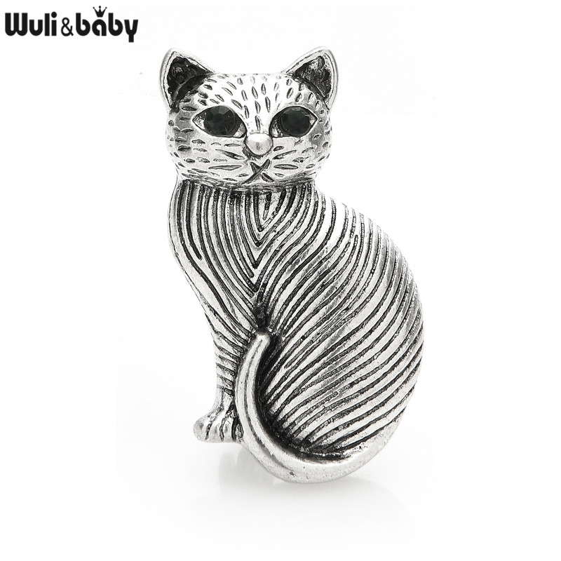 Wuli ja beebi Vintage armas kass Prossid Naised Lemmikloomad Loomapidu Juhuslik kontoris Prossinõelad Kingitused