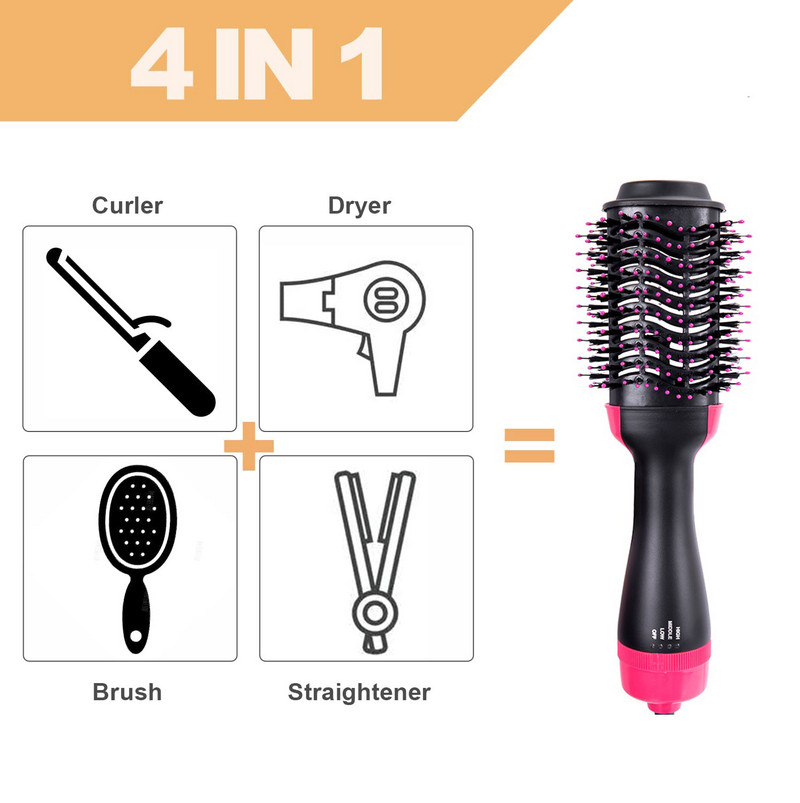 Četka s vrućim zrakom Četka za sušenje kose za žene Četka s vrućim zrakom Styler i sušilo za kosu 4 u 1 Četka s vrućim zrakom Sušilo za kosu u jednom koraku/Stylervolumizer