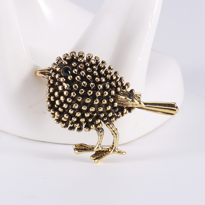 Висококачествена реколта брошка врабче игли за ревери животни Брошки за птици Дизайнер за дамски рокли Костюм Аксесоари за дрехи