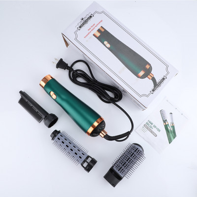 3 viename plaukų džiovintuvo šukos neigiamų jonų formavimo artefaktas Trijų greičių karštas oras su 3 nuimamais tiesiomis pūkuotomis vidinėmis garbanojimo sagtimis
