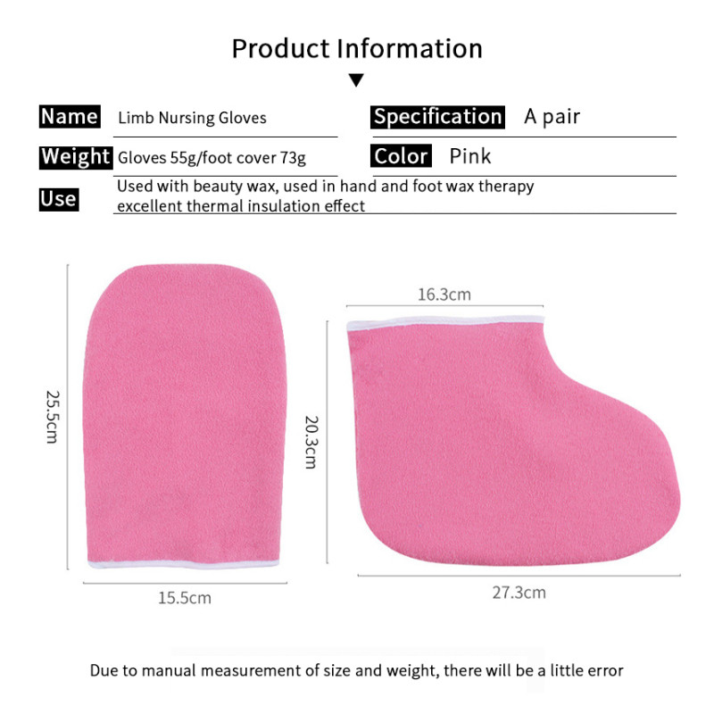 1 paar kätt jalad Nahahoolduskindad kuumavaha labakindad parafiinkindad infrapunateraapia jala SPA karvaeemaldusmasin puuvillased kindad