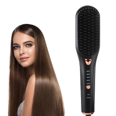 Βούρτσα ζεστού αέρα Ασύρματο ισιωτικό μαλλιών Βούρτσα ζεστή χτένα Μαλλιά Επίπεδη σίδερο χτένα ισιώματος μαλλιών