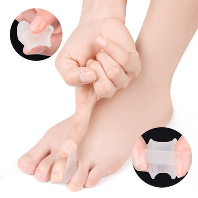 Toe Silicone Bunion Corrector Guard Foot Care Ortopeedilised varvaste eraldajad Sõrme varvaste eraldaja Korrektsioonipadja jalahooldusvahend