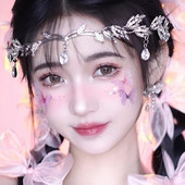 Exotic Tassel Headwear Super Fairy Rhinestone Φρύδια Drop Headband Headband Νέα αξεσουάρ για τα μαλλιά νυφικός γάμος Lolita Female