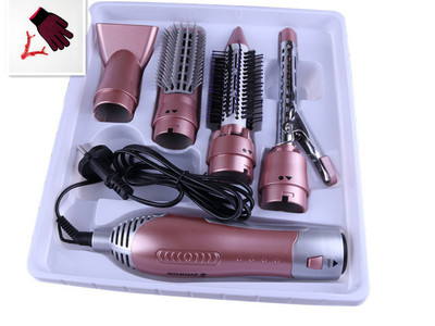 4in1 Professionaalne multifunktsionaalne föönihari Salongi lokitamine ja sirgendamine 3 kuumuse seadistusega kuivati ja soengustiili volüümi andja