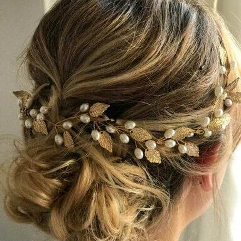 Käsitsi valmistatud roosikulla lehtedest kristallist pruudi peapael Pruudi peaehe Juukseaksessuaarid Naiste pulmade tiaarad ja kroonid peaehted A+