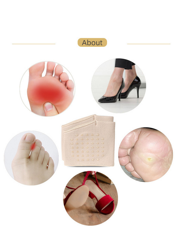 Metatarzalni jastučić za rukave protiv klizanja s jastučićem od gela Jastučić za stopala s mekim jastučićem za prednji dio stopala Kompresijska tkanina Žuljevi, žuljevi