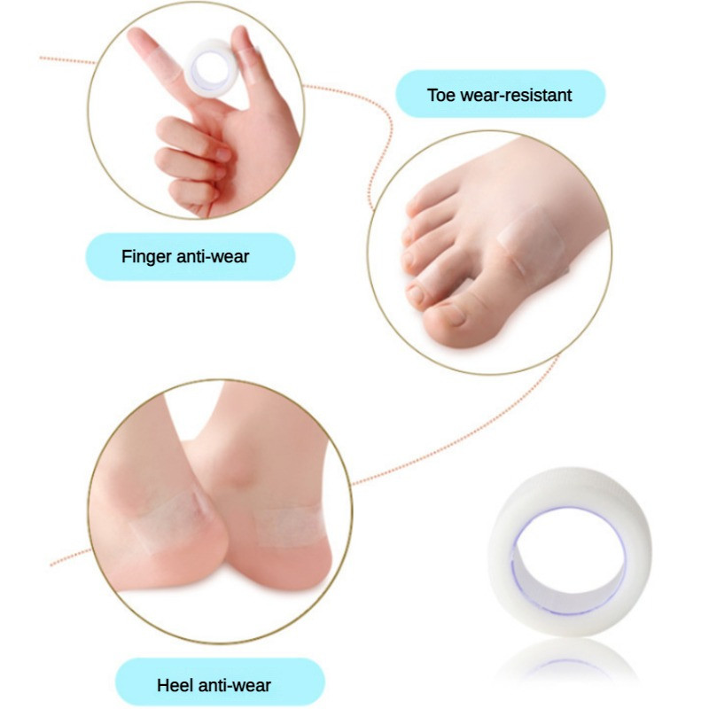 1 Rull kulumisvastane PE kannakleebis teip Kannaplaastri kaitse Veekindel esmaabi mull Jalapadja kanna sisestused Käepidemed 5M X 2,5CM