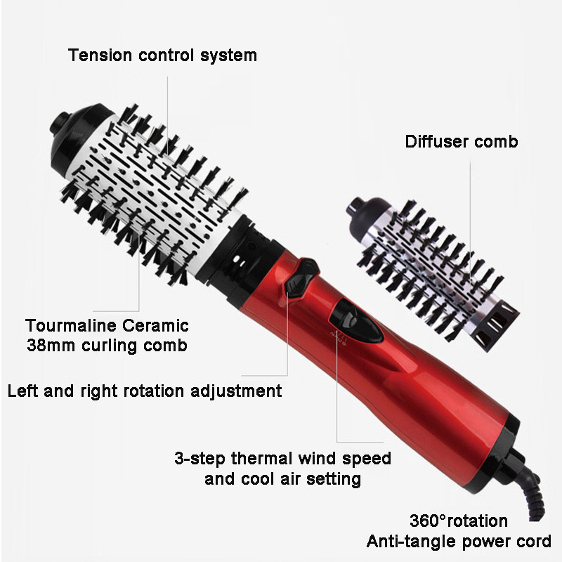 Επαγγελματικές βούρτσες ζεστού αέρα Βούρτσα πιστολάκι μαλλιών αρνητικού ιόντος Ηλεκτρικό ισιωτικό μαλλιών Αυτόματο ψαλίδι για μπούκλες Χτένα ζεστού αέρα