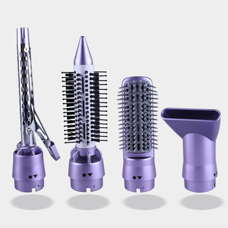 4-ühes föönihari Elektriline juuksepuhurihari Multifunktsionaalne kuuma õhuga kujundav kamm juuksekoolutaja sirgestav kammi kujundaja