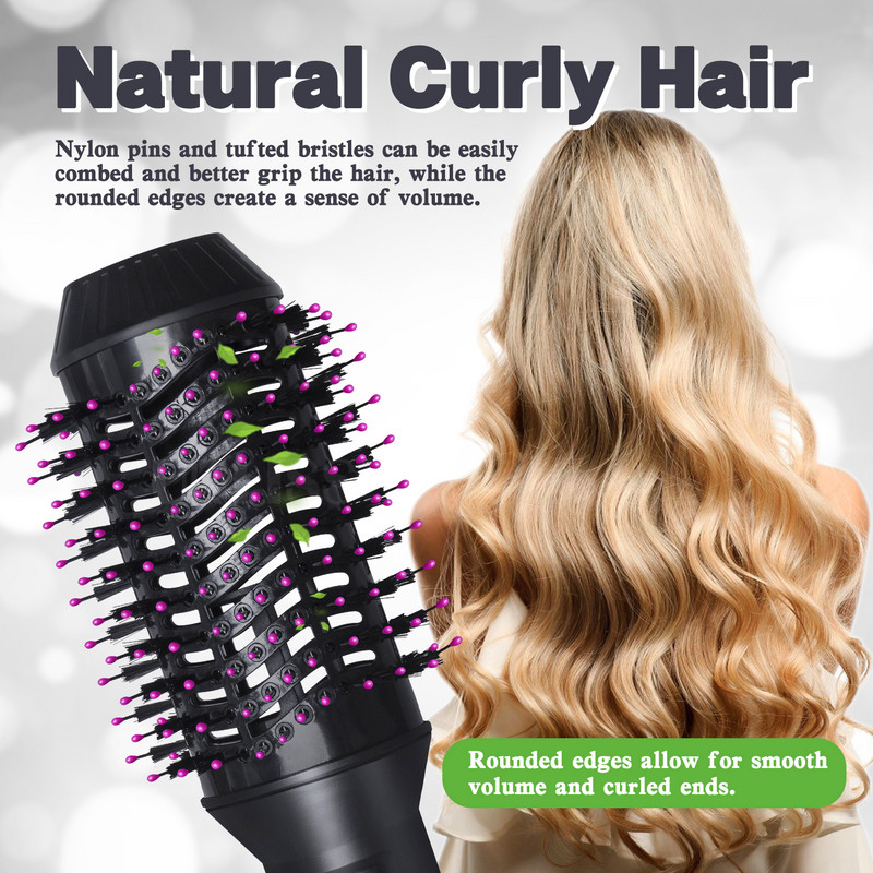 Kuuma õhuhari multifunktsionaalne fööni sirgendaja lokirull kamm One Step Professionaalne salongijuukse kujundaja ja volüümi suurendav ioonpuhumine