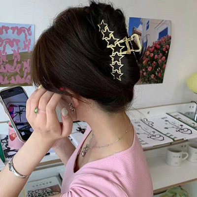 2023. aasta uus metallist juukseküünisklamber Korea geomeetriline kuutäht juuksekrabiklambrid juuksenõelad naistele juustele ehted aksessuaarid peakatted