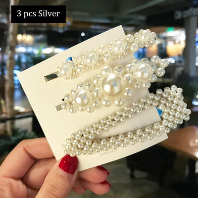 Plaukų segtukai Plaukų rankenos moterims Korėjos modeliuoti perlai papuošti plaukų aksesuarai plaukų segtukai mergaičių papuošalai Nauja mada Bobby segtukai