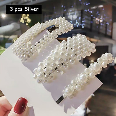 Plaukų segtukai Plaukų rankenos moterims Korėjos modeliuoti perlai papuošti plaukų aksesuarai plaukų segtukai mergaičių papuošalai Nauja mada Bobby segtukai