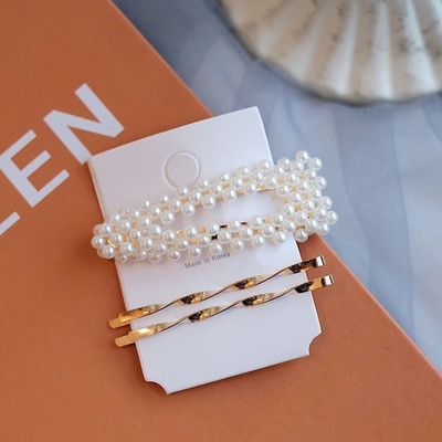 Plaukų segtukai Plaukų rankenos moterims Korėjos modeliuoti perlai papuošti plaukų aksesuarai plaukų segtukai mergaičių papuošalai Nauja mada Bobby segtukai