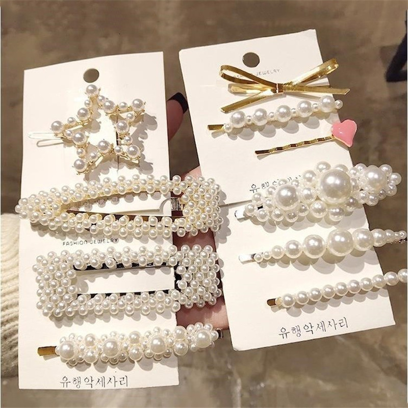 Plaukų segtukai Plaukų rankenos moterims Korėjos modeliuoti perlai papuošti plaukų aksesuarai plaukų segtukai mergaičių papuošalai Nauja mada Bobby segtukai