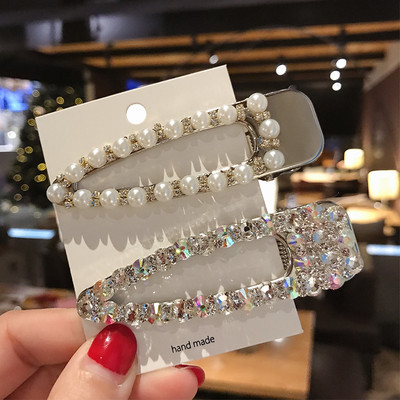 Ins Ukosnice za kosu Barrttes Crystal Pearl za žene Djevojke Modni dodaci za kosu slatka srca Štipaljka s resama Ženska pokrivala za glavu Bobby kopča