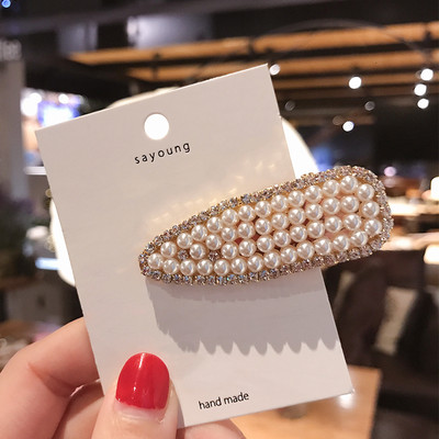 Ins Ukosnice za kosu Barrttes Crystal Pearl za žene Djevojke Modni dodaci za kosu slatka srca Štipaljka s resama Ženska pokrivala za glavu Bobby kopča