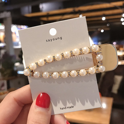 Ins Ukosnice za kosu Barrttes Crystal Pearl za žene Djevojke Modni dodaci za kosu slatka srca Štipaljka s resama Ženska pokrivala za glavu Bobby kopča