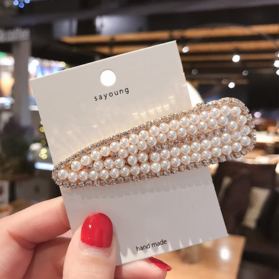 Ins Ukosnice za kosu Barrttes Crystal Pearl za žene Djevojke Modni dodaci za kosu slatka srca Štipaljka s resama Ženska pokrivala za glavu Bobby kopča