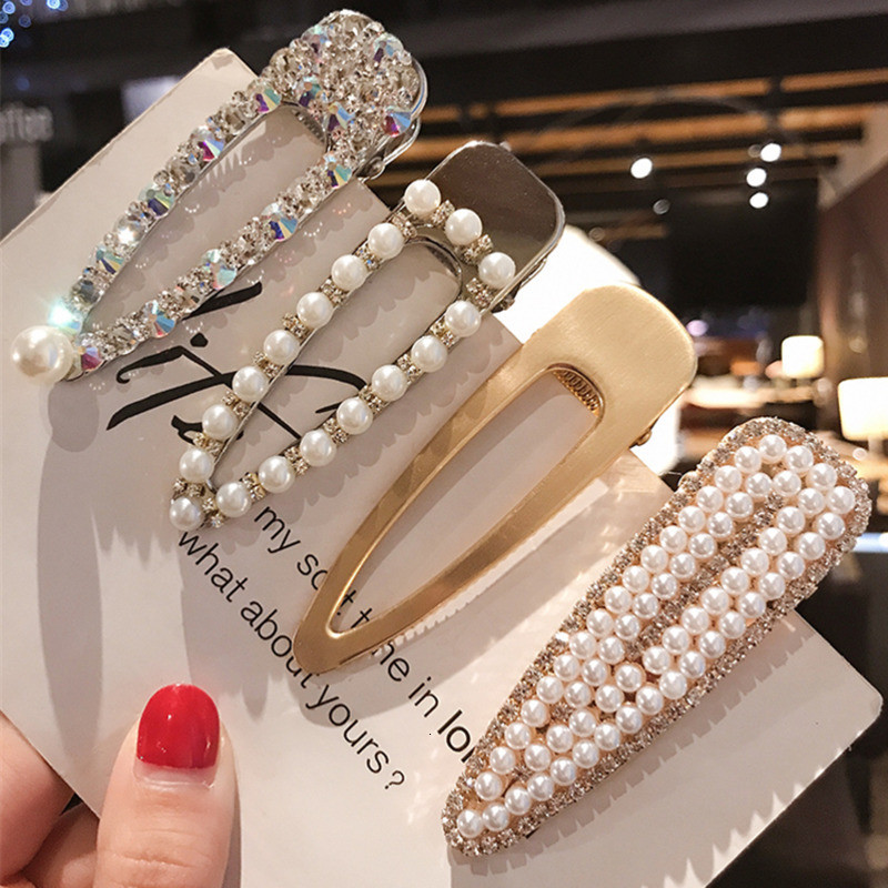 Ins Ukosnice za kosu Barrttes Crystal Pearl za žene Djevojke Modni dodaci za kosu slatka srca Štipaljka s resama Ženska pokrivala za glavu Bobby kopča