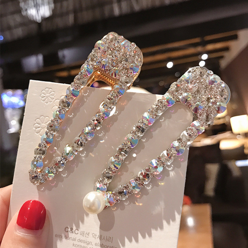 Ins Ukosnice za kosu Barrttes Crystal Pearl za žene Djevojke Modni dodaci za kosu slatka srca Štipaljka s resama Ženska pokrivala za glavu Bobby kopča