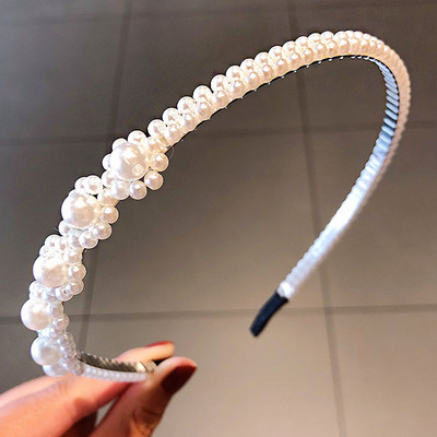 Uus-Korea mood Lihtne pärlitega juukserõngas naistele, tüdrukutele 2020 trendikad lilled, pearõngas, peakatted, juukseaksessuaarid, juuksekaunistus, kingitus