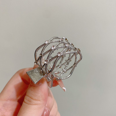 Moodne särav täiskivist juukseklamber naistele 2022, geomeetrilised kõrge hobusesabaga juukseklambrid Trendikad juukseaksessuaarid Ehted