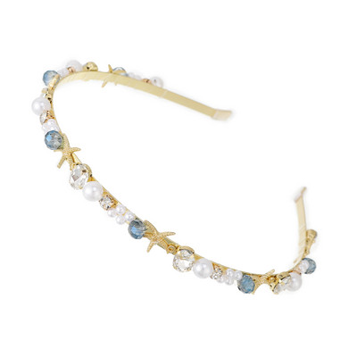 AWAYTR Korea moe kristallist kivist peapael Elegantne peapael banketi juuksurirõngas, mis sobib nägu pesevatele peakatetele