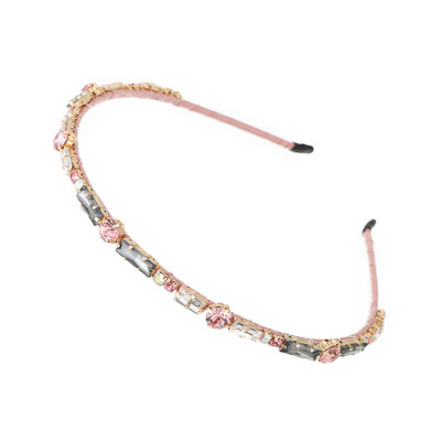 AWAYTR Korea moe kristallist kivist peapael Elegantne peapael banketi juuksurirõngas, mis sobib nägu pesevatele peakatetele