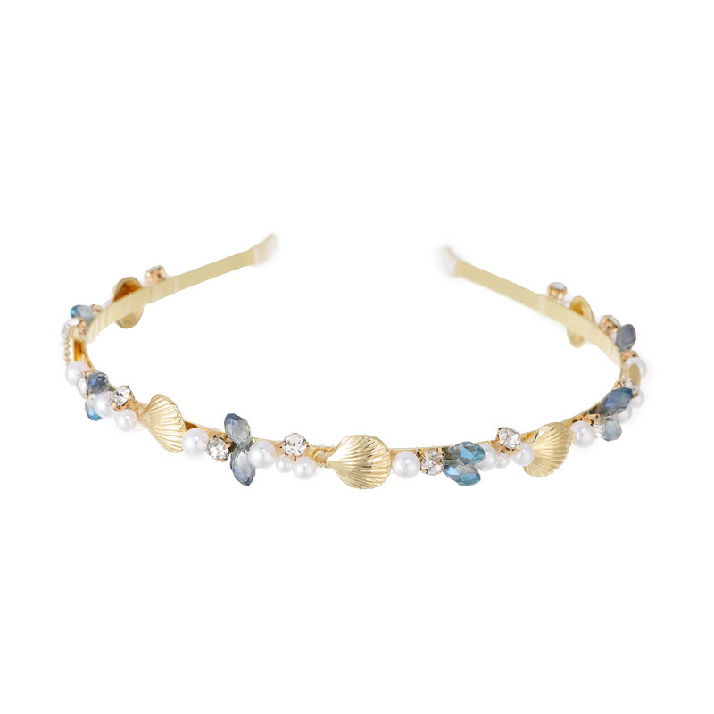 AWAYTR Korea moe kristallist kivist peapael Elegantne peapael banketi juuksurirõngas, mis sobib nägu pesevatele peakatetele