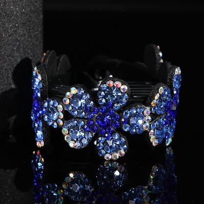 AWAYTR Μόδα στρας Νύχια για τα μαλλιά Αλογοουρά Θήκη Γυναικεία φουρκέτα Κρυστάλλινη φωλιά πουλιού Twist Clip κουλούρι Κλιπ μαλλιών Αξεσουάρ μαλλιών