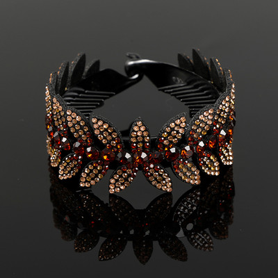 AWAYTR Μόδα στρας Νύχια για τα μαλλιά Αλογοουρά Θήκη Γυναικεία φουρκέτα Κρυστάλλινη φωλιά πουλιού Twist Clip κουλούρι Κλιπ μαλλιών Αξεσουάρ μαλλιών