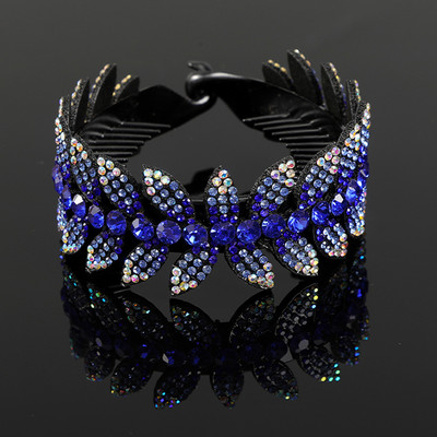 AWAYTR Μόδα στρας Νύχια για τα μαλλιά Αλογοουρά Θήκη Γυναικεία φουρκέτα Κρυστάλλινη φωλιά πουλιού Twist Clip κουλούρι Κλιπ μαλλιών Αξεσουάρ μαλλιών