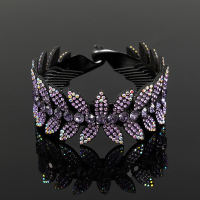 AWAYTR Μόδα στρας Νύχια για τα μαλλιά Αλογοουρά Θήκη Γυναικεία φουρκέτα Κρυστάλλινη φωλιά πουλιού Twist Clip κουλούρι Κλιπ μαλλιών Αξεσουάρ μαλλιών