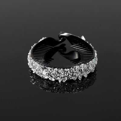 AWAYTR Μόδα στρας Νύχια για τα μαλλιά Αλογοουρά Θήκη Γυναικεία φουρκέτα Κρυστάλλινη φωλιά πουλιού Twist Clip κουλούρι Κλιπ μαλλιών Αξεσουάρ μαλλιών