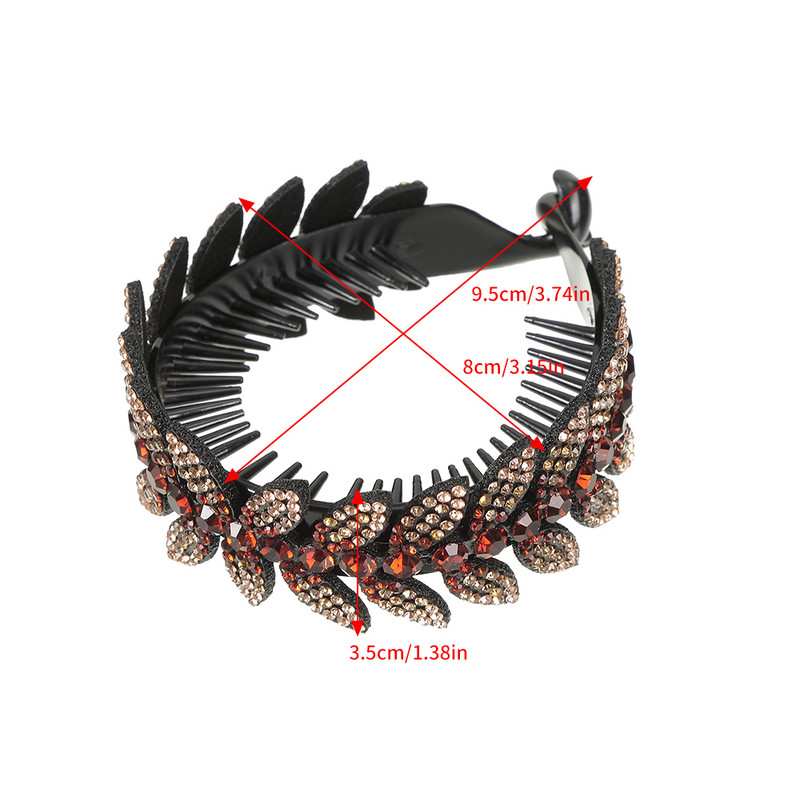 AWAYTR Μόδα στρας Νύχια για τα μαλλιά Αλογοουρά Θήκη Γυναικεία φουρκέτα Κρυστάλλινη φωλιά πουλιού Twist Clip κουλούρι Κλιπ μαλλιών Αξεσουάρ μαλλιών