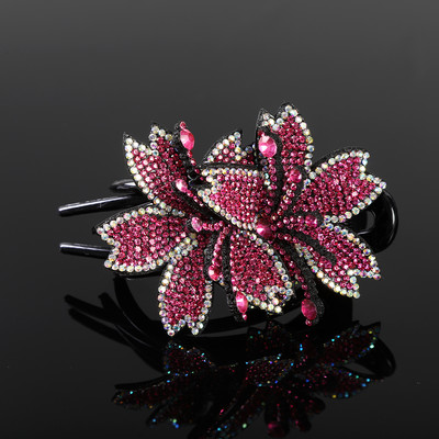 AWAYTR Kandže za kosu sa kamenčićima Ukosnice Cvijet Leptir Ukosnice Pačji kljun Štipaljke za kosu Retro za žene Dodaci za kosu u repu