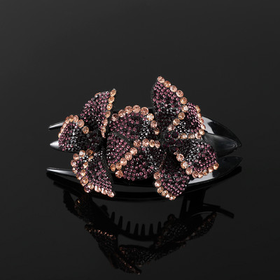 AWAYTR Kandže za kosu sa kamenčićima Ukosnice Cvijet Leptir Ukosnice Pačji kljun Štipaljke za kosu Retro za žene Dodaci za kosu u repu