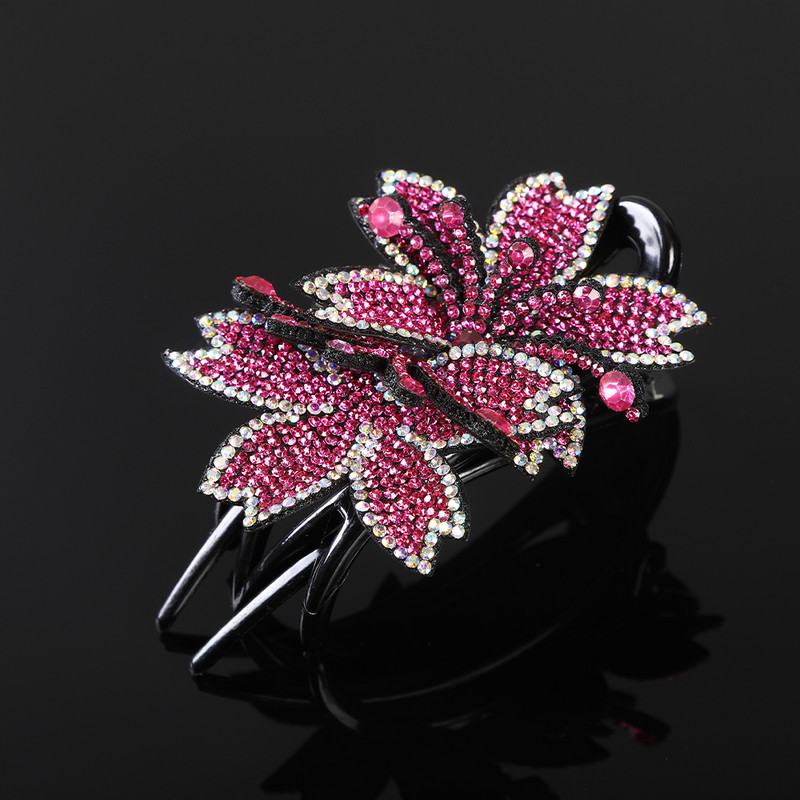 AWAYTR Kandže za kosu sa kamenčićima Ukosnice Cvijet Leptir Ukosnice Pačji kljun Štipaljke za kosu Retro za žene Dodaci za kosu u repu