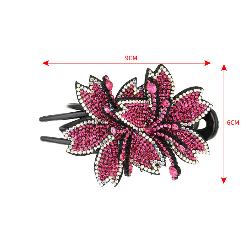 AWAYTR Kandže za kosu sa kamenčićima Ukosnice Cvijet Leptir Ukosnice Pačji kljun Štipaljke za kosu Retro za žene Dodaci za kosu u repu