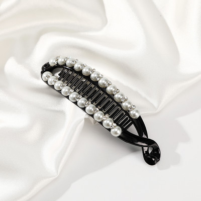 AWAYTR 1 tk Pärlid Juuksenõelad Juukseklambrid Ehted Banaaniklambrid Peakatted Naiste Juukseklambrid Tüdrukutele Hobusesaba Barrettes Juuksenõelad Aksessuaar