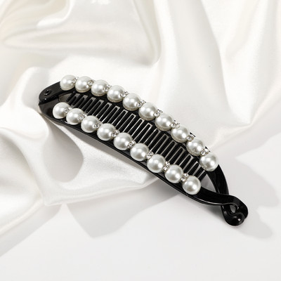 AWAYTR 1 tk Pärlid Juuksenõelad Juukseklambrid Ehted Banaaniklambrid Peakatted Naiste Juukseklambrid Tüdrukutele Hobusesaba Barrettes Juuksenõelad Aksessuaar