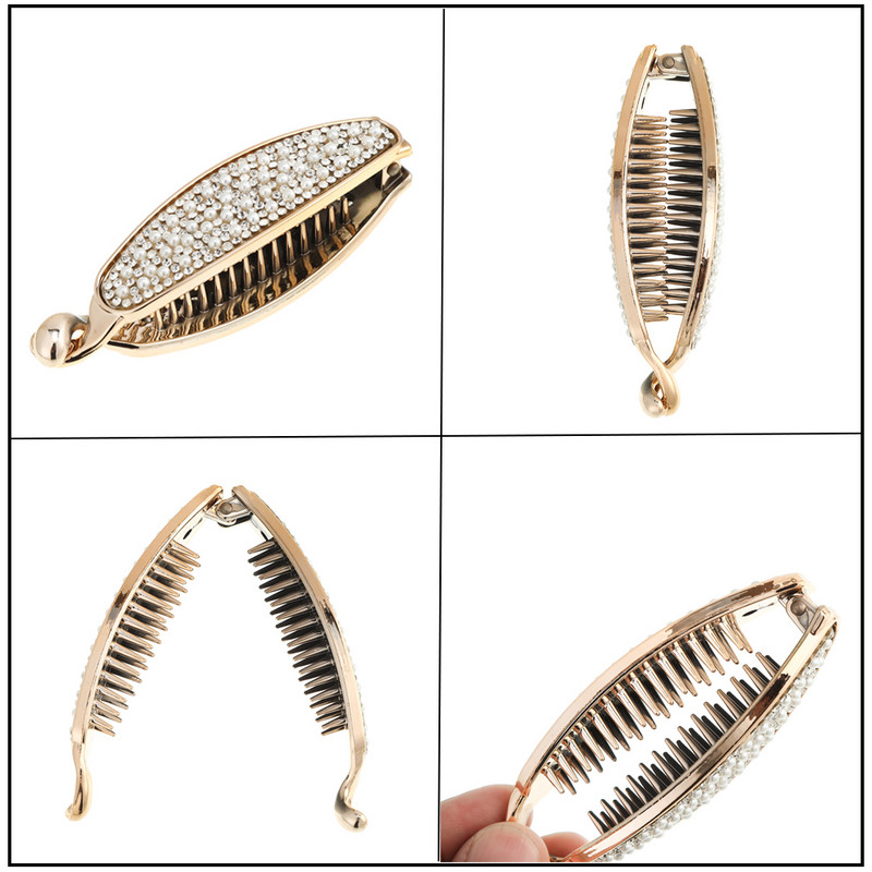 Molans Rhinestone banaanikujulised juukseküüned naistele tüdrukutele juukseklambrid, hobusesabahoidja, juuksenõelad, moodsad juukseaksessuaarid