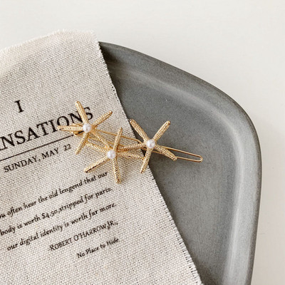 Nove modne školjkaste kopče za kosu za žene Djevojke Ukosnice slatke zlatne boje Ukosnice Jednostavna ženska pokrivala za kosu Dodaci za kosu